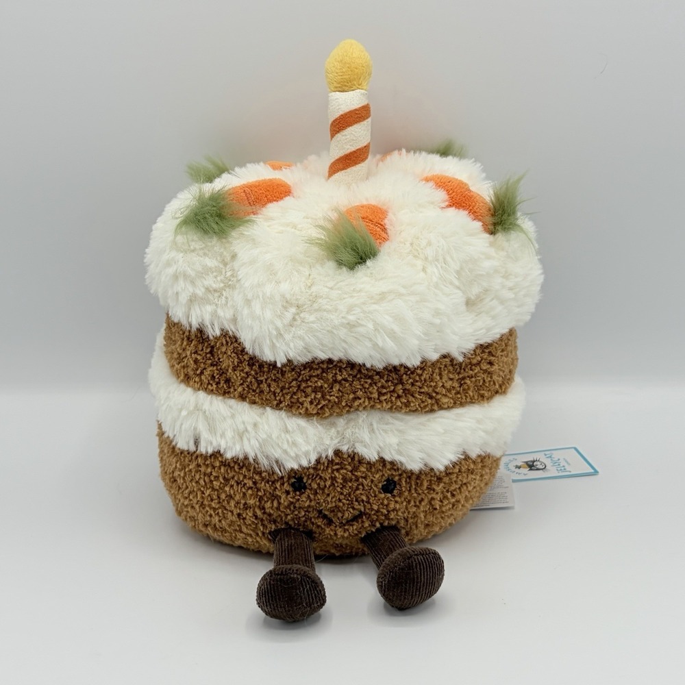 Authentic Jellycat Carrot Cake Soft Plush‎ Stuffed Toy NWT
